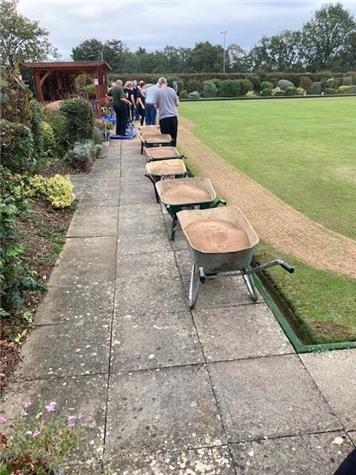 wheelbarrow squadron - Work on the bowling green